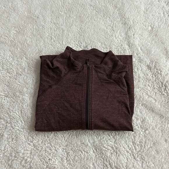 Lululemon Men's Metal Vent Tech Size Medium S Quarter Zip Pullover Red Stretch - Picture 1 of 7
